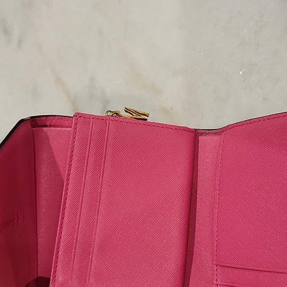 MCM EUC Pink and Tan cognac short Wallet with charms - Picture 8 of 12